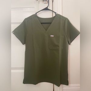 FIGS Dark Olive Scrub Set